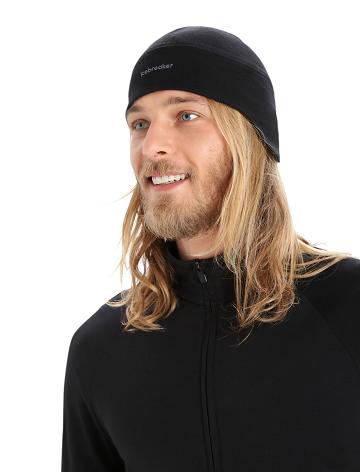 Chapeaux Icebreaker Unisex Merino Quantum Beanie Homme Noir | FR 1087XYUF